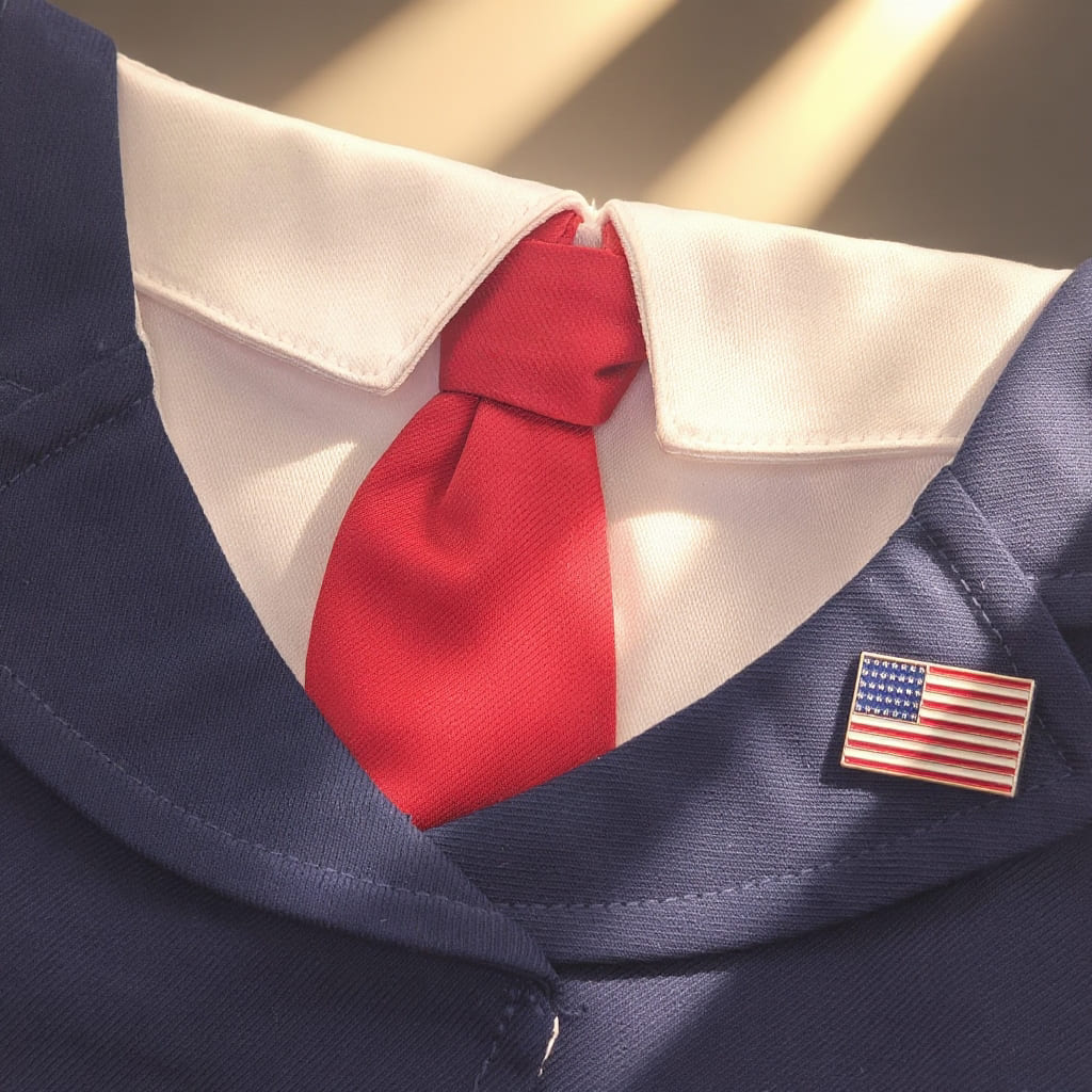 President – Red & Blue Tie Dog Suit | Formal Style