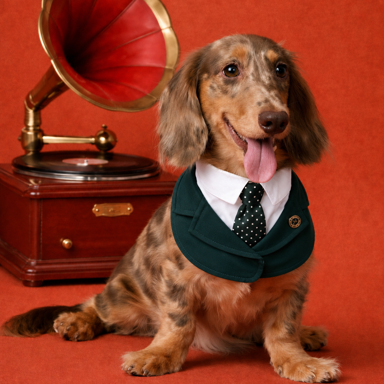 Windsor – Burgundy & Green Dog Suit