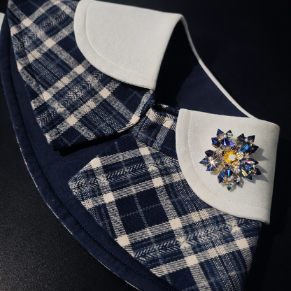 Midnight Frost – Blue Crystal Snowflake Brooch