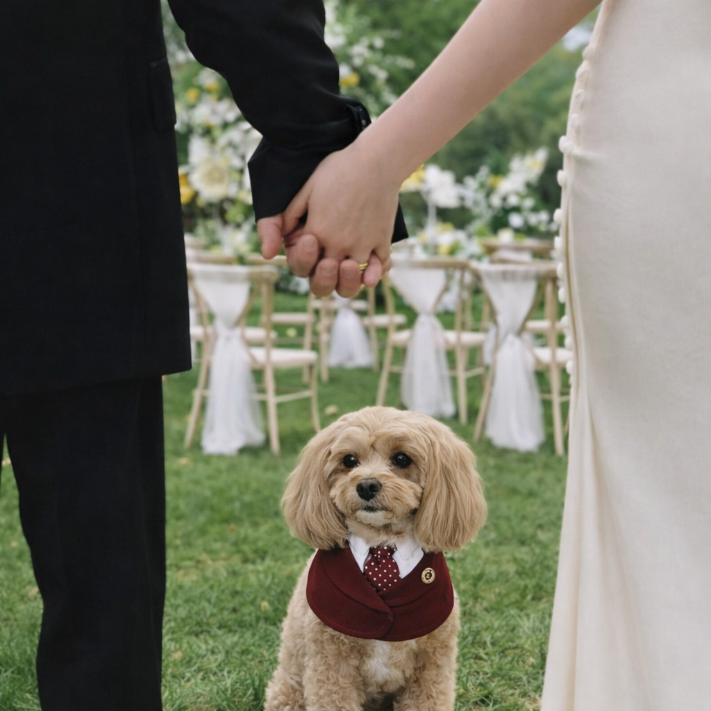 Windsor – Burgundy & Green Dog Suit | Elegant Outfit