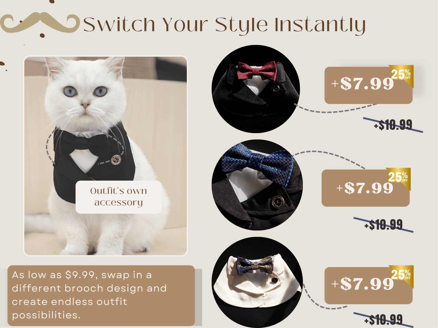 Oxford – Bowtie Suit for Dogs  | Elegant Formal Pet Outfit