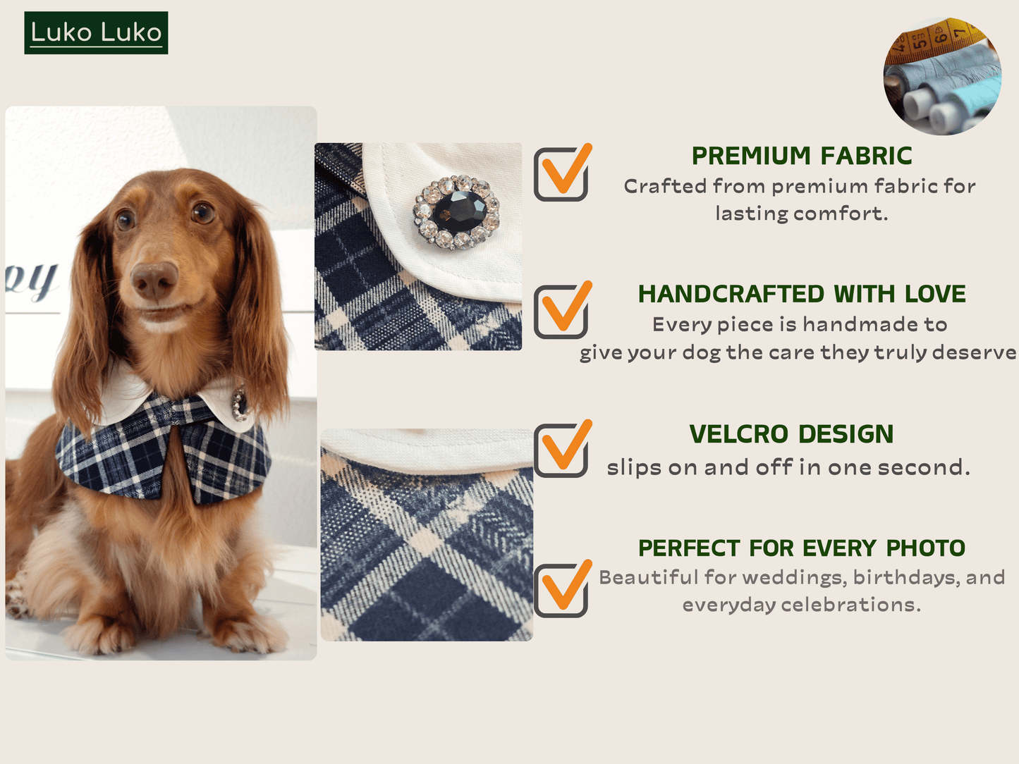 Sophie-French Elegance Cape Bandana with Optional Brooches