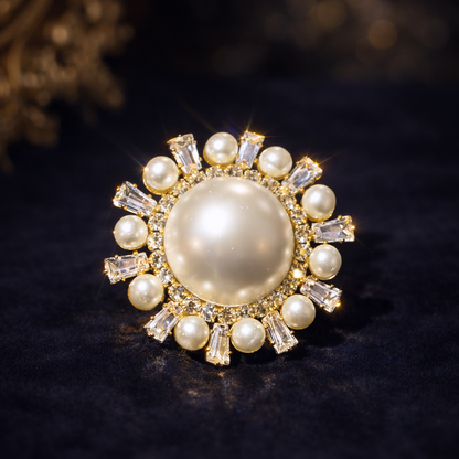 Lumi Pearl – Ivory Sunburst Pearl Brooch