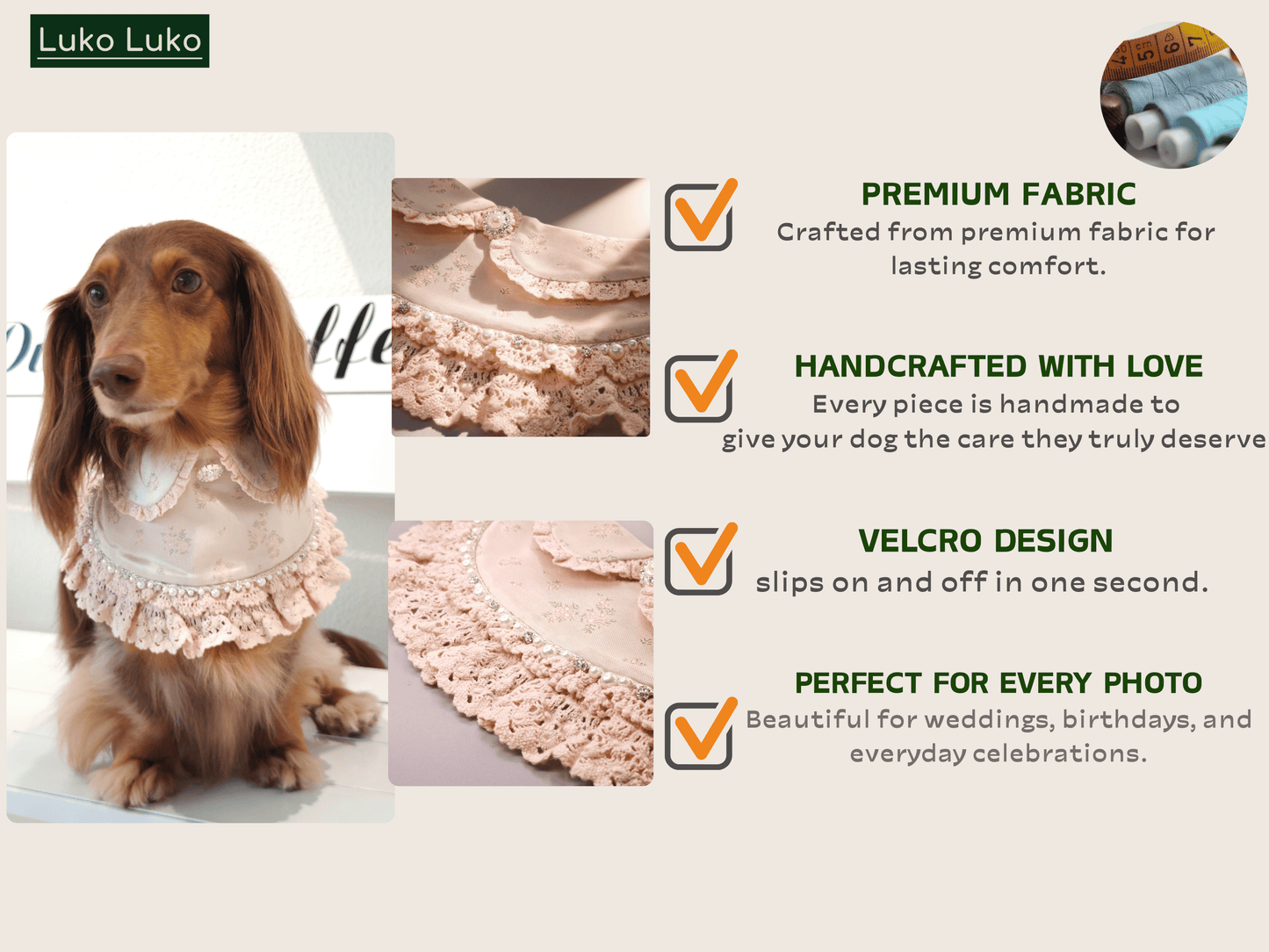 Ella –  Pink Lace Dress for Pets | Soft, Elegant, Comfortable