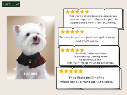 Noelle – Red & Green Plaid Dog Dress | Christmas Holiday Style