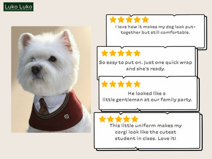 Ivy – Red & Green Preppy Dog Bandana | Stylish Occasion Wear