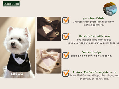 Oxford – Bowtie Suit for Dogs  | Elegant Formal Pet Outfit