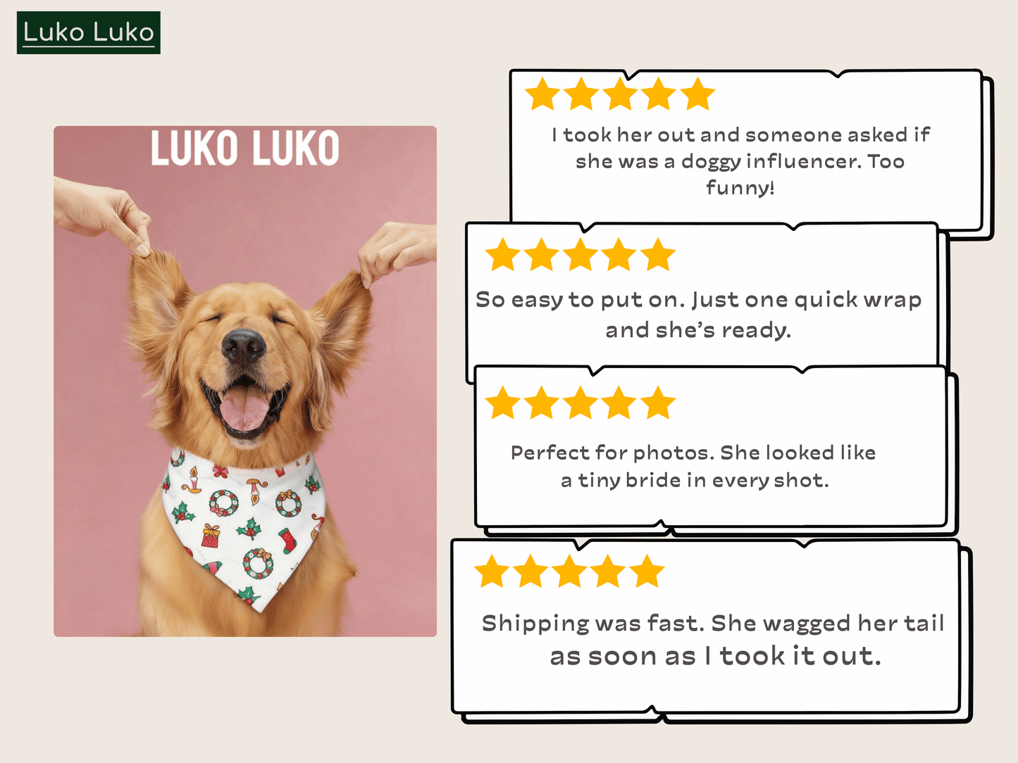 Avery – Christmas Bandana for Dogs | Holiday Style