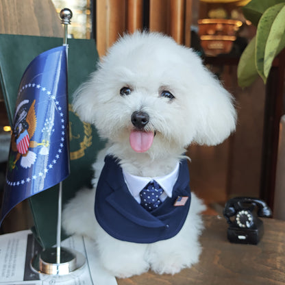 President – Red & Blue Tie Dog Suit | Formal Style