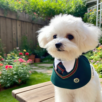 Ivy – Red & Green Preppy Dog Bandana | Stylish Occasion Wear