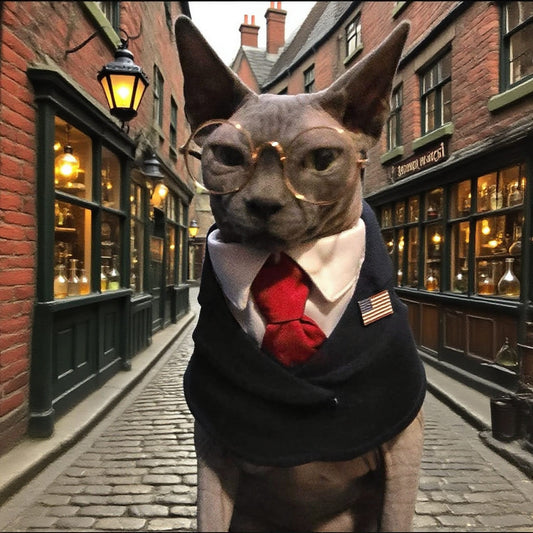 President – Red & Blue Tie Dog Suit | Formal Style