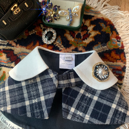 Nocturne Radiance – Pearl & Crystal Brooch for Dogs | Elegant Vintage Accent