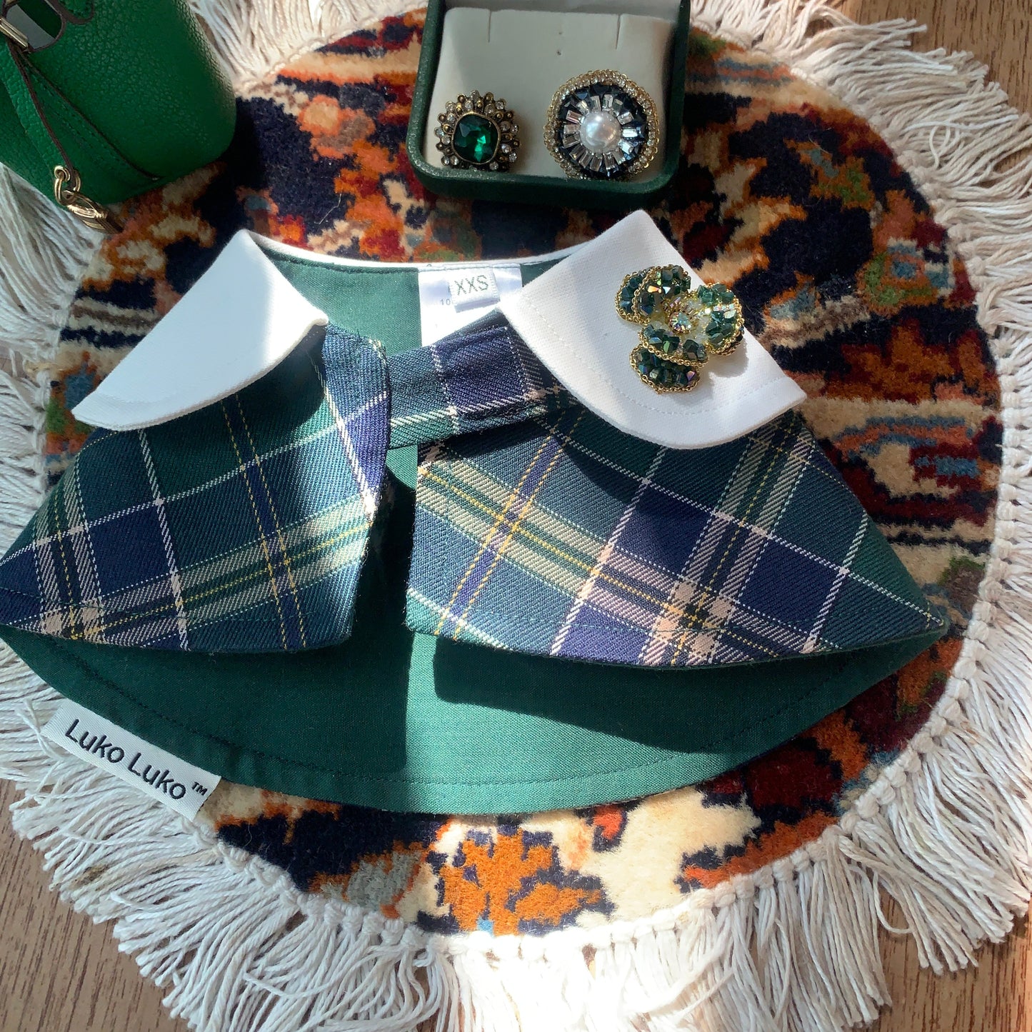 Emerald Veil – Handmade Crystal Flower Brooch | Refined Accent for Green Outfits