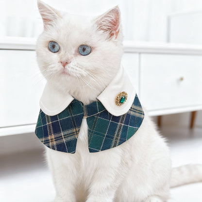 Evelyn - Green Plaid Dog Cape | Classic Elegance & Versatile Charm