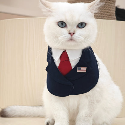 President – Red & Blue Tie Dog Suit | Formal Style