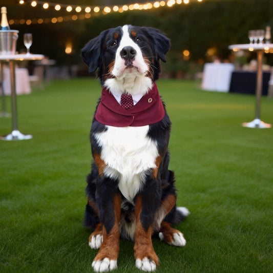 Windsor – Burgundy & Green Dog Suit | Elegant Outfit