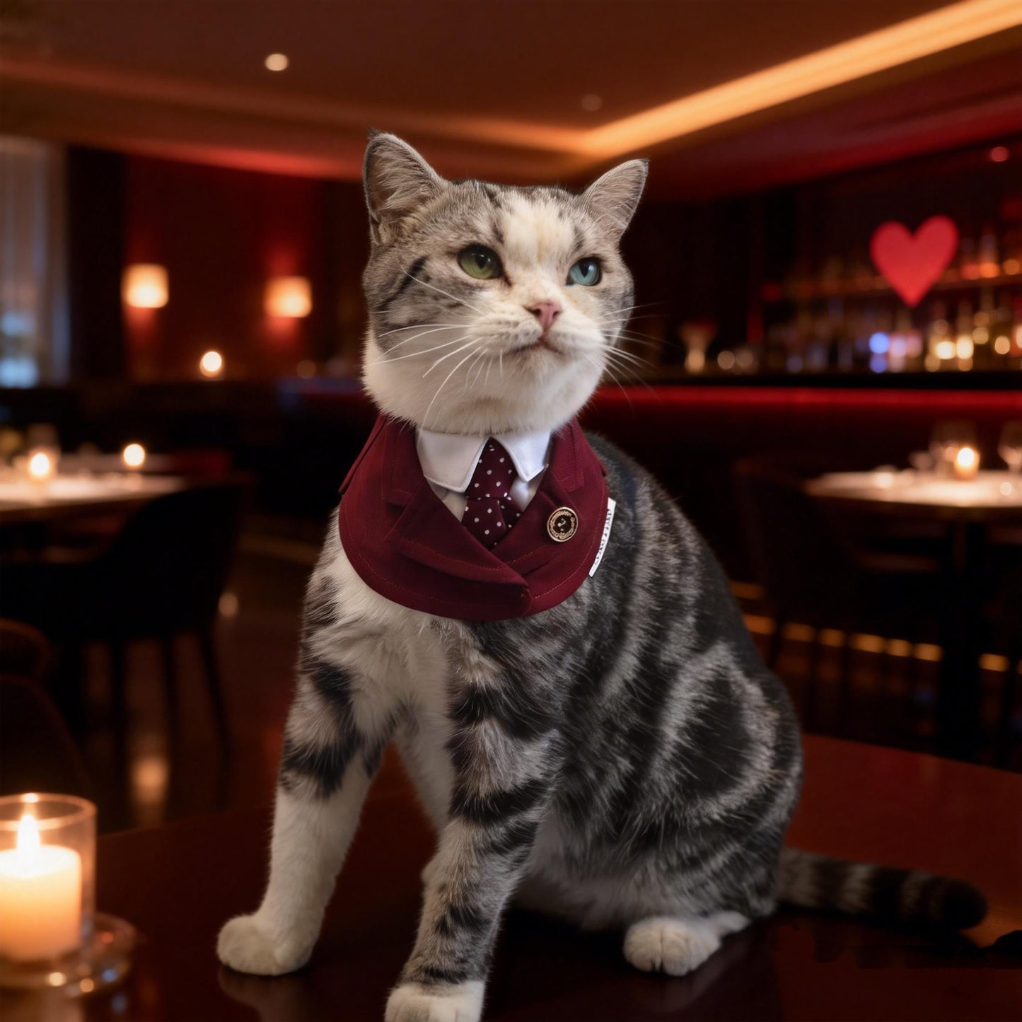 Windsor – Burgundy & Green Dog Suit | Elegant Outfit