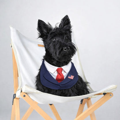 President – Red & Blue Tie Dog Suit | Formal Style