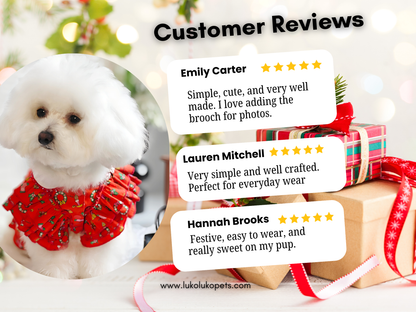 Luna – Handmade One-Piece Dress with Interchangeable Brooch for Dogs