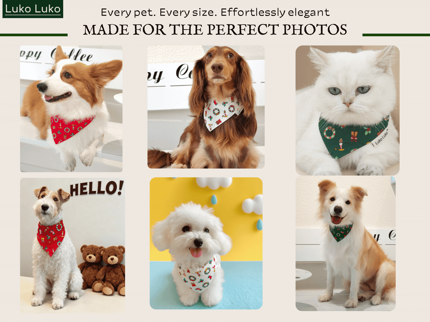 Avery – Christmas Bandana for Dogs | Holiday Style