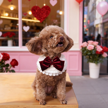 Barbara – Sweet Valentine Elegance Lace Collar with Bow Options