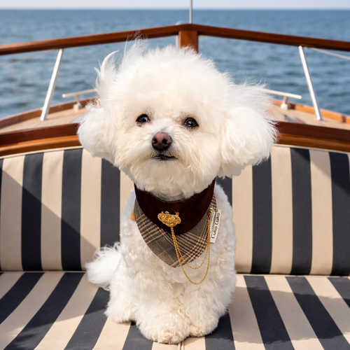 Pre-order|Chester – Handmade Old Money Plaid Bandana for Cats and Dogs