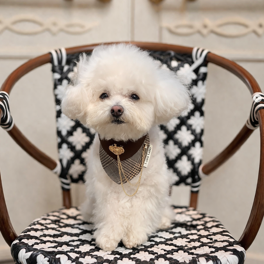 Pre-order|Chester – Handmade Old Money Plaid Bandana for Cats and Dogs