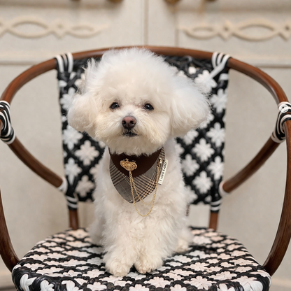 Pre-order|Chester – Handmade Old Money Plaid Bandana for Cats and Dogs