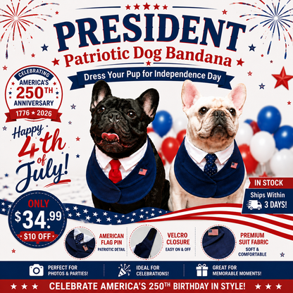 President – Red & Blue Tie Dog Suit | Formal Style