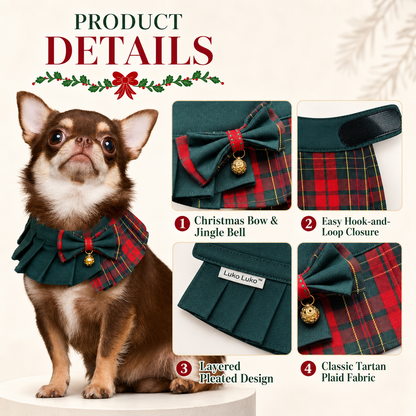 Noelle – Red & Green Plaid Dog Dress | Christmas Holiday Style