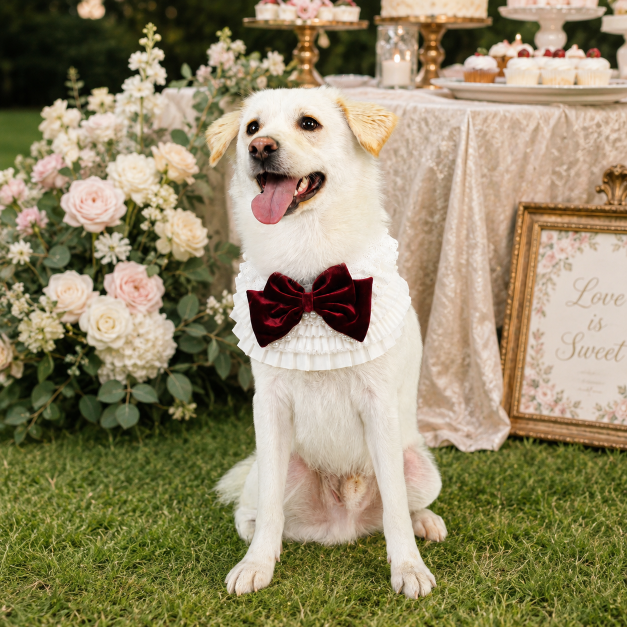 Barbara – Sweet Valentine Elegance Lace Collar with Bow Options