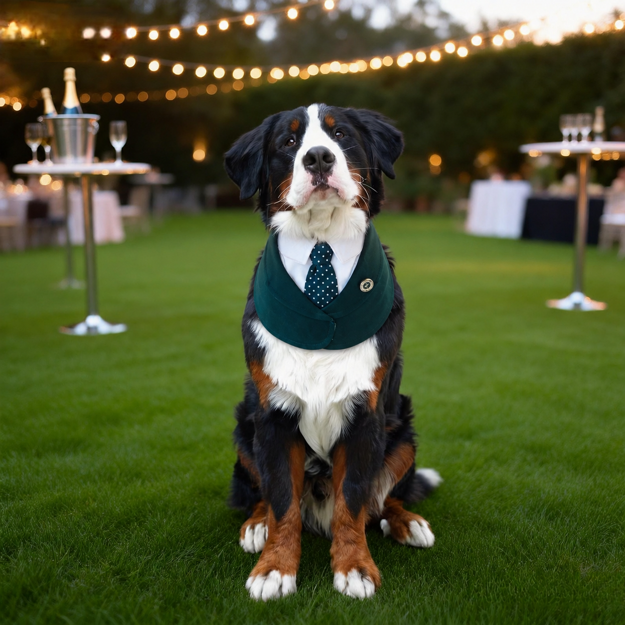Windsor – Burgundy & Green Dog Suit | Elegant Outfit