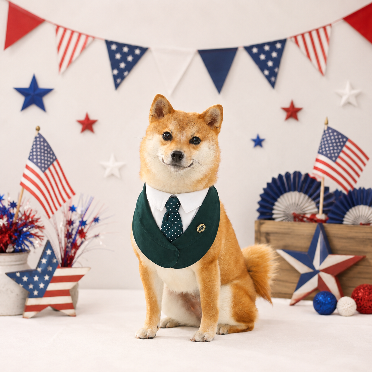 Windsor – Burgundy & Green Dog Suit | Elegant Outfit