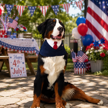 President – Red & Blue Tie Dog Suit | Formal Style