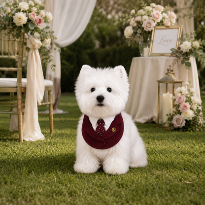Windsor – Burgundy & Green Dog Suit | Elegant Outfit