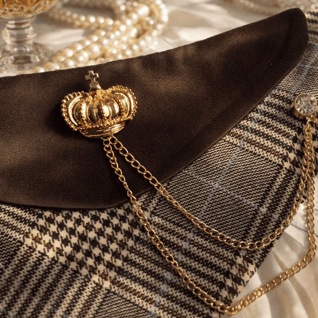 Pre-order|Chester – Handmade Old Money Plaid Bandana for Cats and Dogs