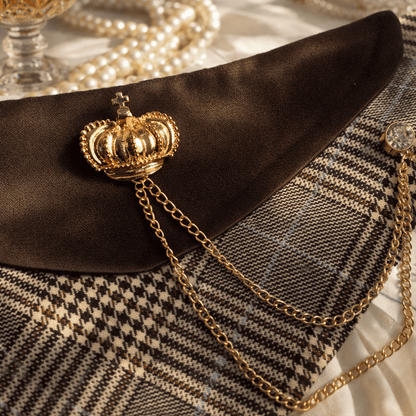Pre-order|Chester – Handmade Old Money Plaid Bandana for Cats and Dogs