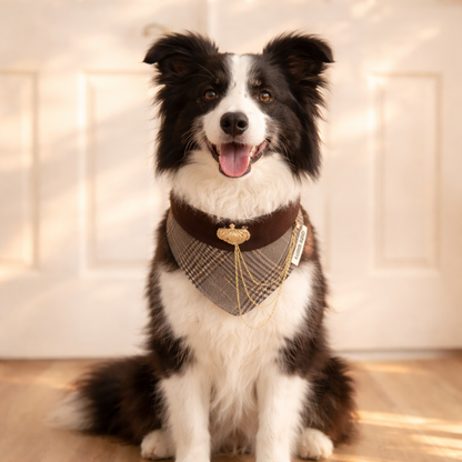 Pre-order|Chester – Handmade Old Money Plaid Bandana for Cats and Dogs