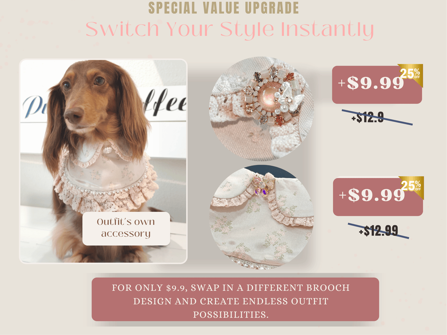 Ella –  Pink Lace Dress for Pets | Soft, Elegant, Comfortable