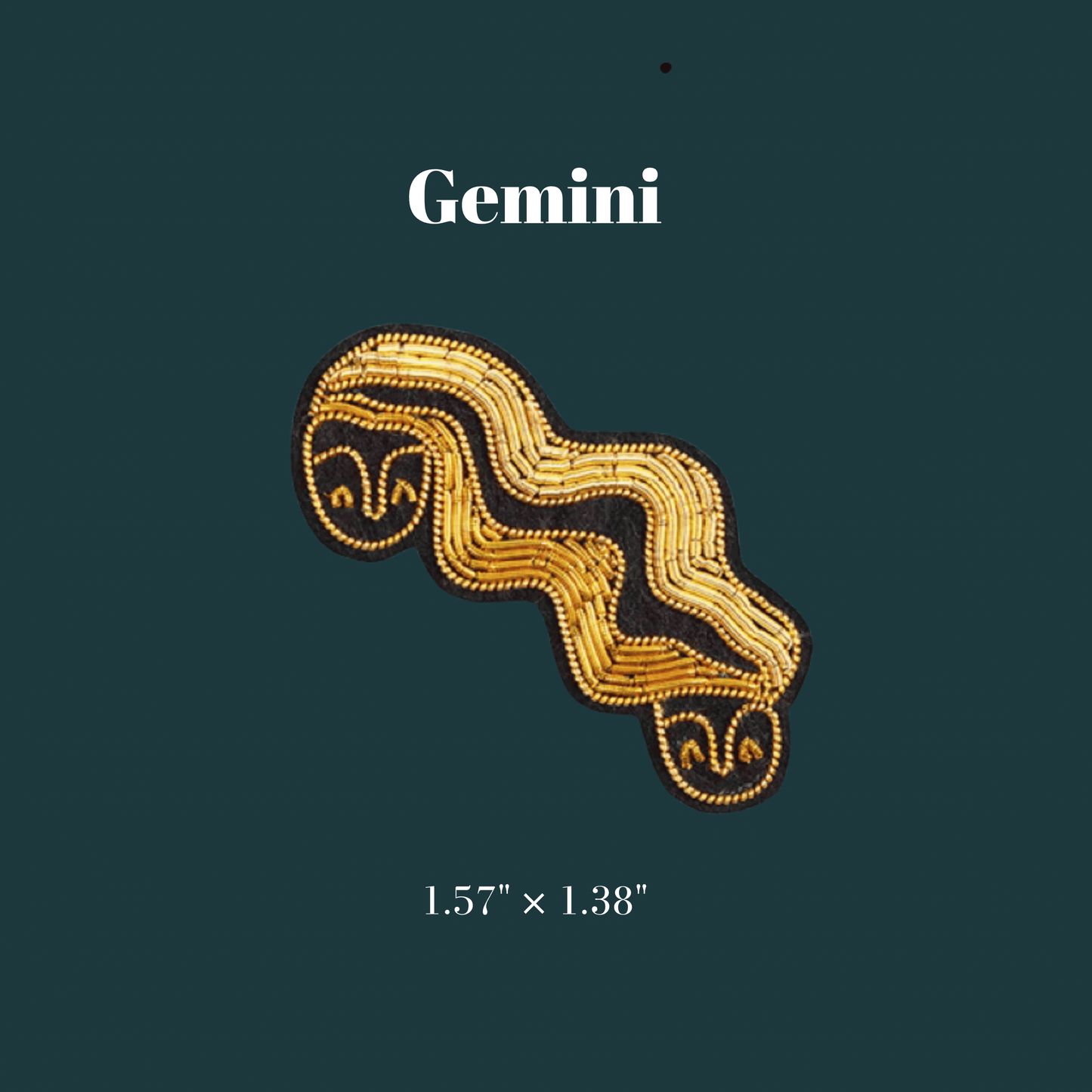 Vintage Zodiac Embroidered Brooch