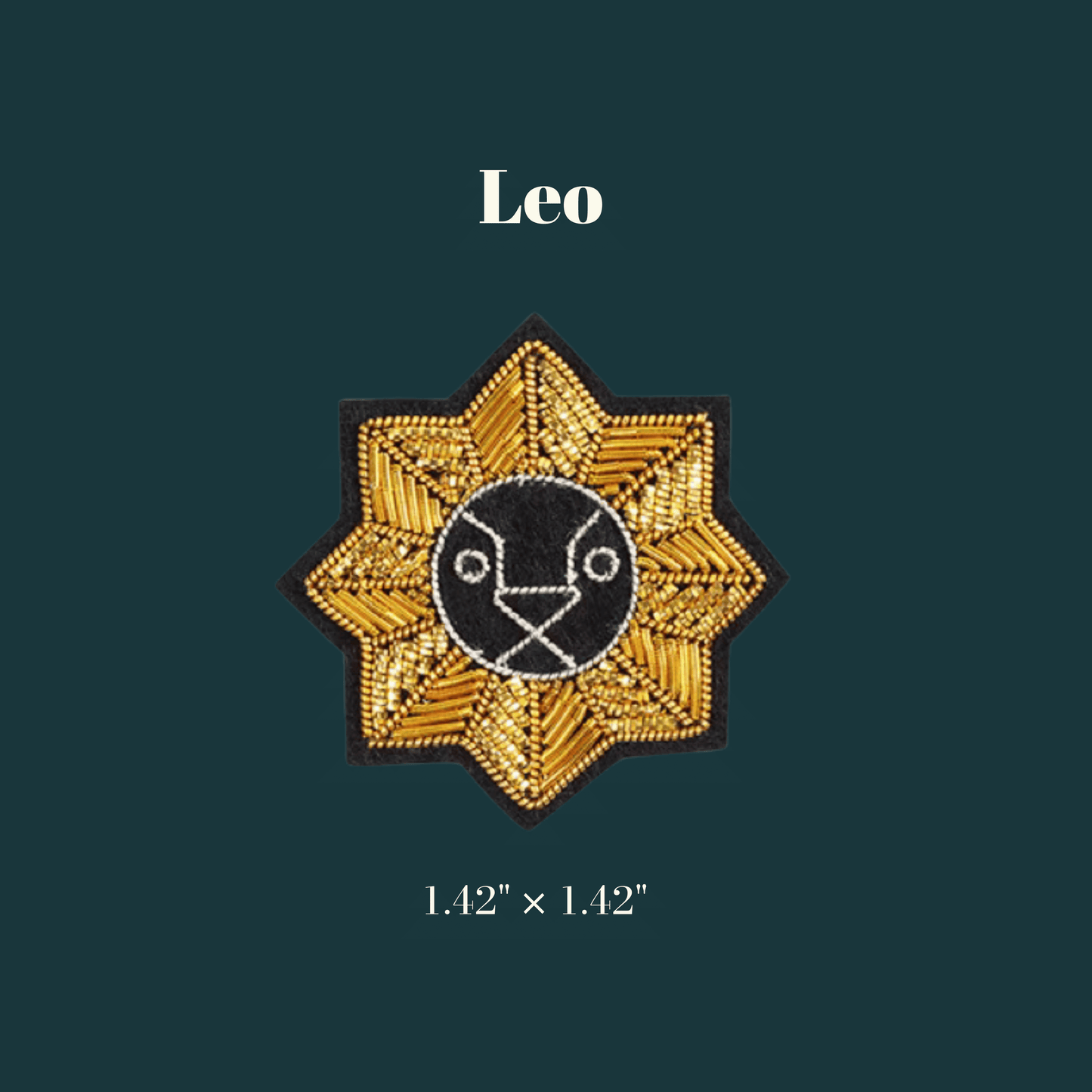 Vintage Zodiac Embroidered Brooch