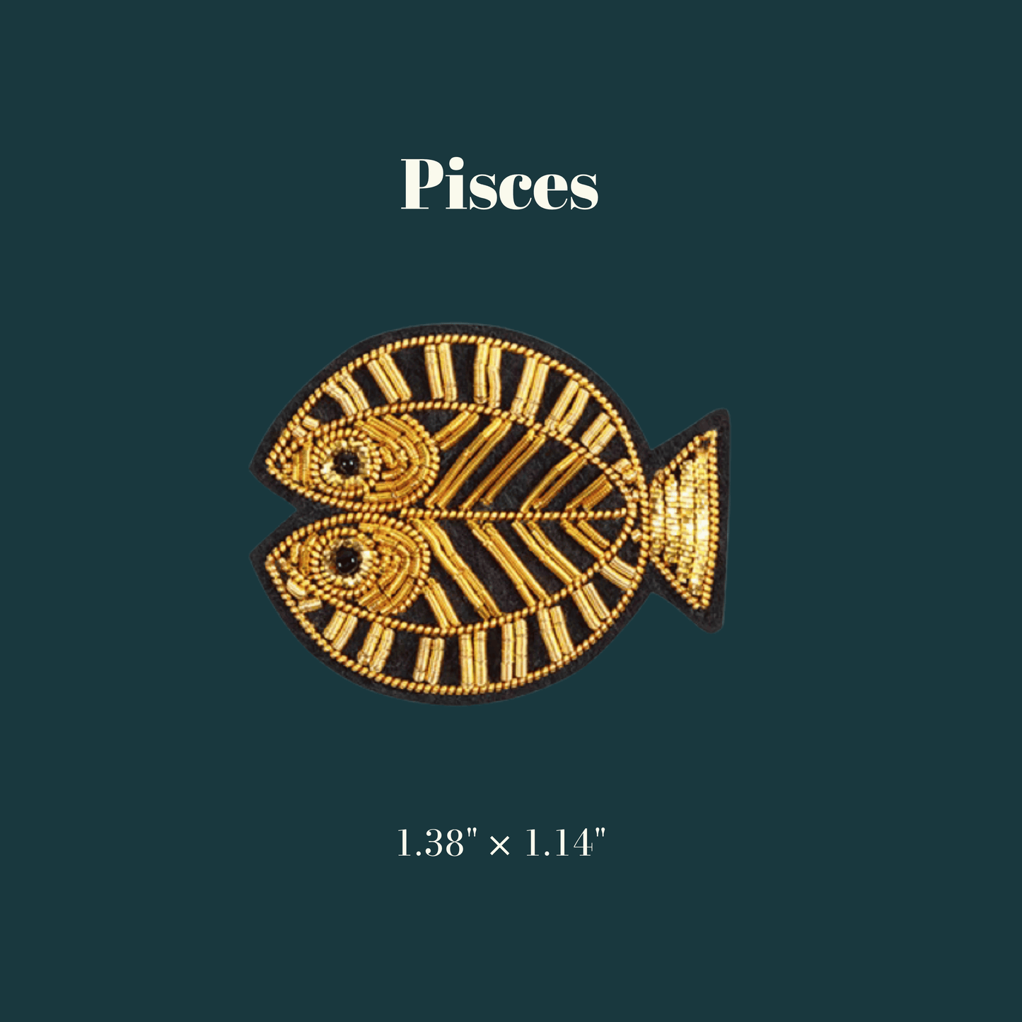 Vintage Zodiac Embroidered Brooch