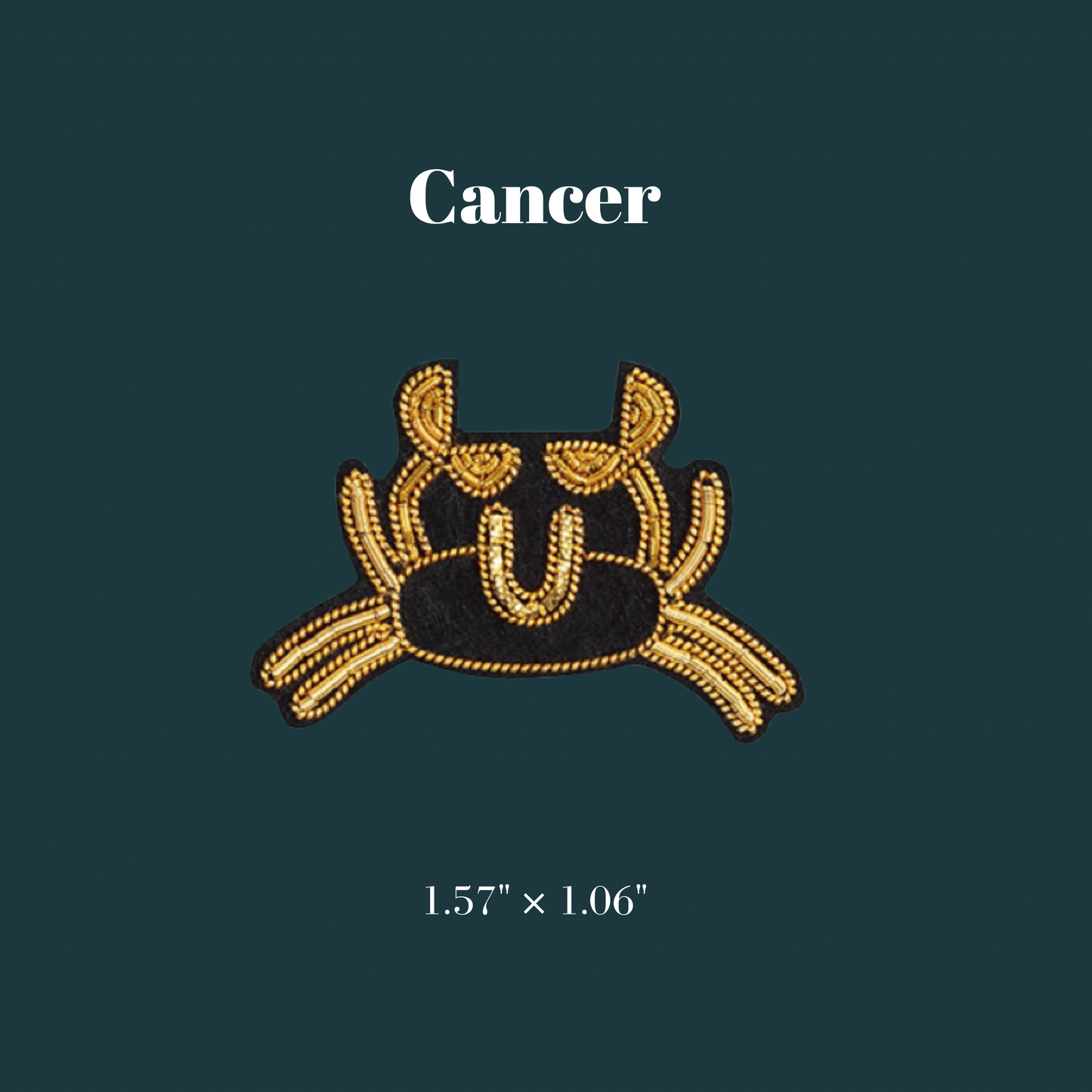 Vintage Zodiac Embroidered Brooch