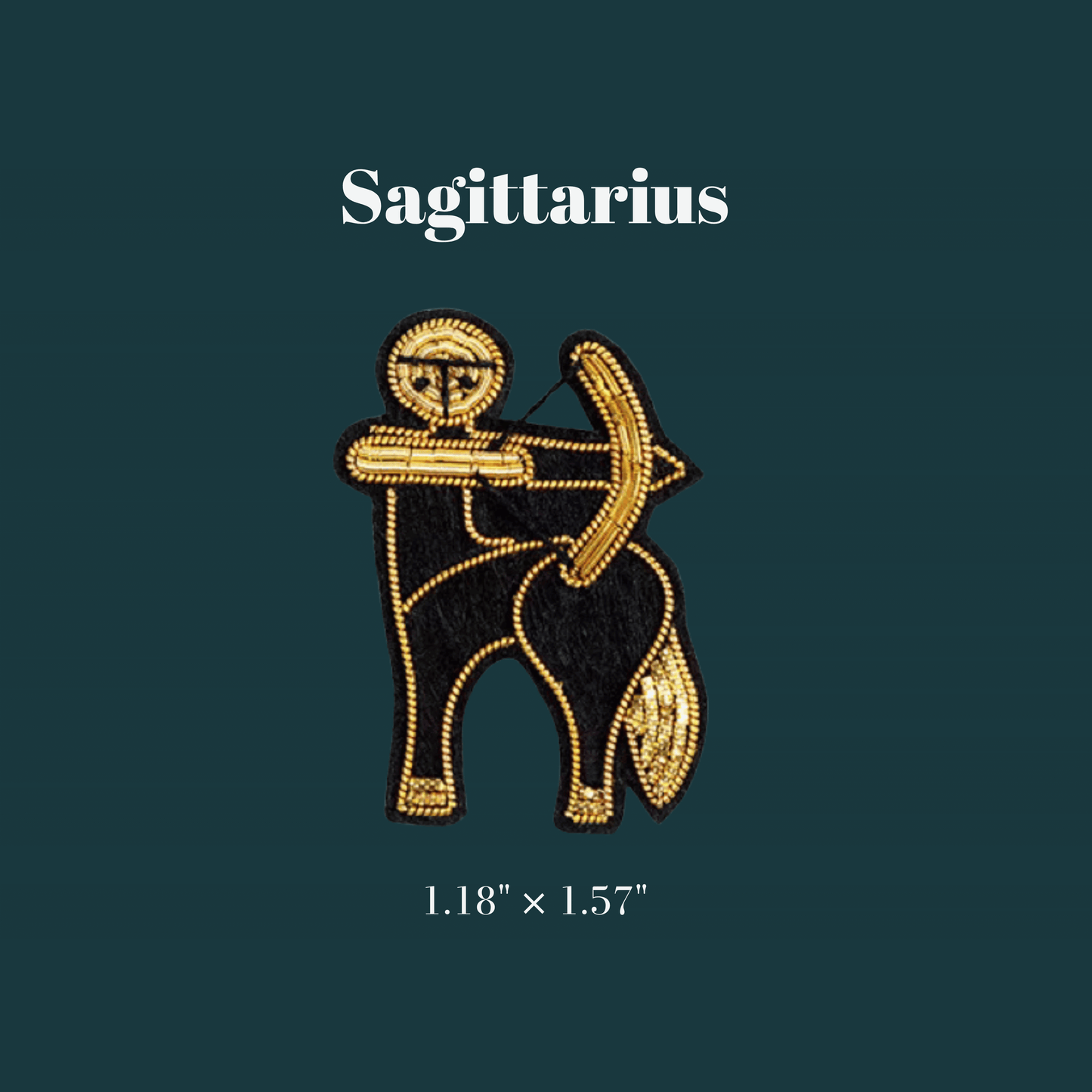 Vintage Zodiac Embroidered Brooch