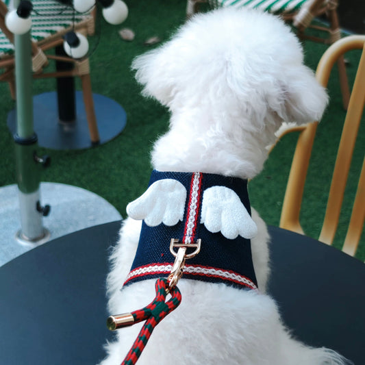 Little Guardian Harness – Cute Denim Design, Breathable Fabric, Easy Velcro Closure