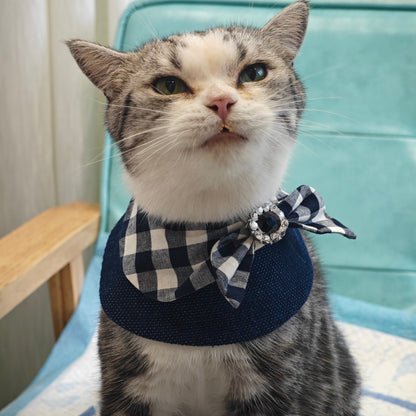 Jessie - Denim Bow Dog Cape | Western Charm & Stylish Design）