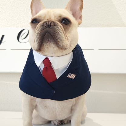 President – Red & Blue Tie Dog Suit | Formal Style