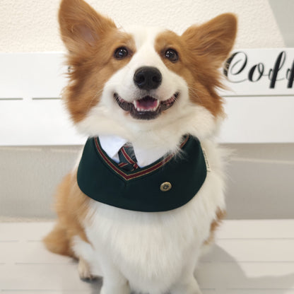 Ivy – Red & Green Preppy Dog Bandana | Stylish Occasion Wear
