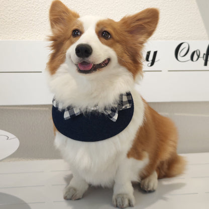 Jessie - Denim Bow Dog Cape | Western Charm & Stylish Design