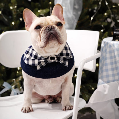Jessie - Denim Bow Dog Cape | Western Charm & Stylish Design